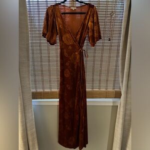Baltic Born Rust Wrap Dress